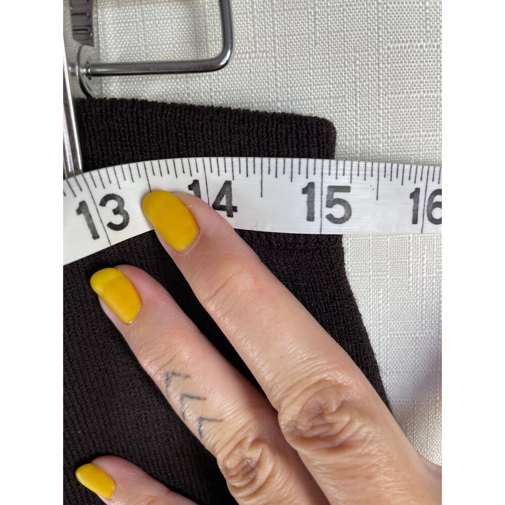 EILEEN FISHER 100% Wool Knit Skirt Chocolate Brown Size S Quiet Luxury Pencil - Picture 7 of 8